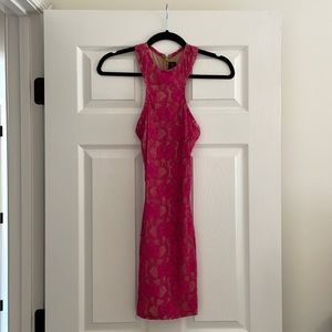 Pink lace dress